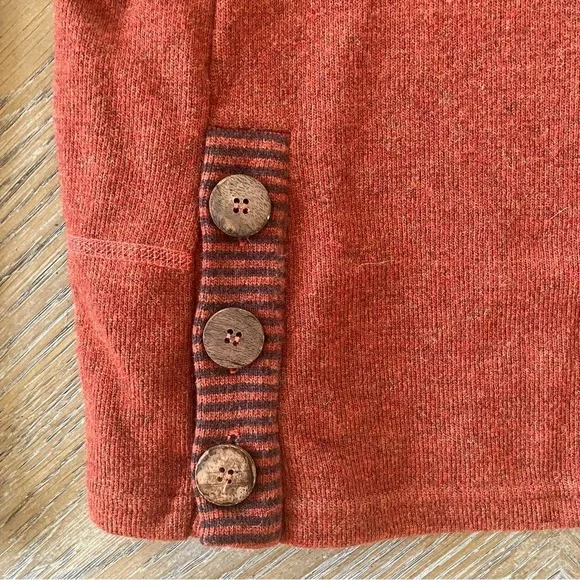 PRANA LUCIA SWEATER Wool Blend Pullover Red Outdoor Hiking Casual Active (XS) - Picture 4 of 11